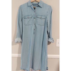 Chaps chambray light blue demin dress